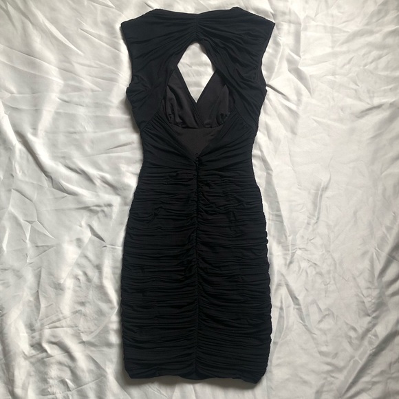 BCBGMaxAzria Ruched Cutout Back Dress - Picture 4 of 9